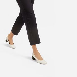 Everlane Italian Leather Day Heel in Bone